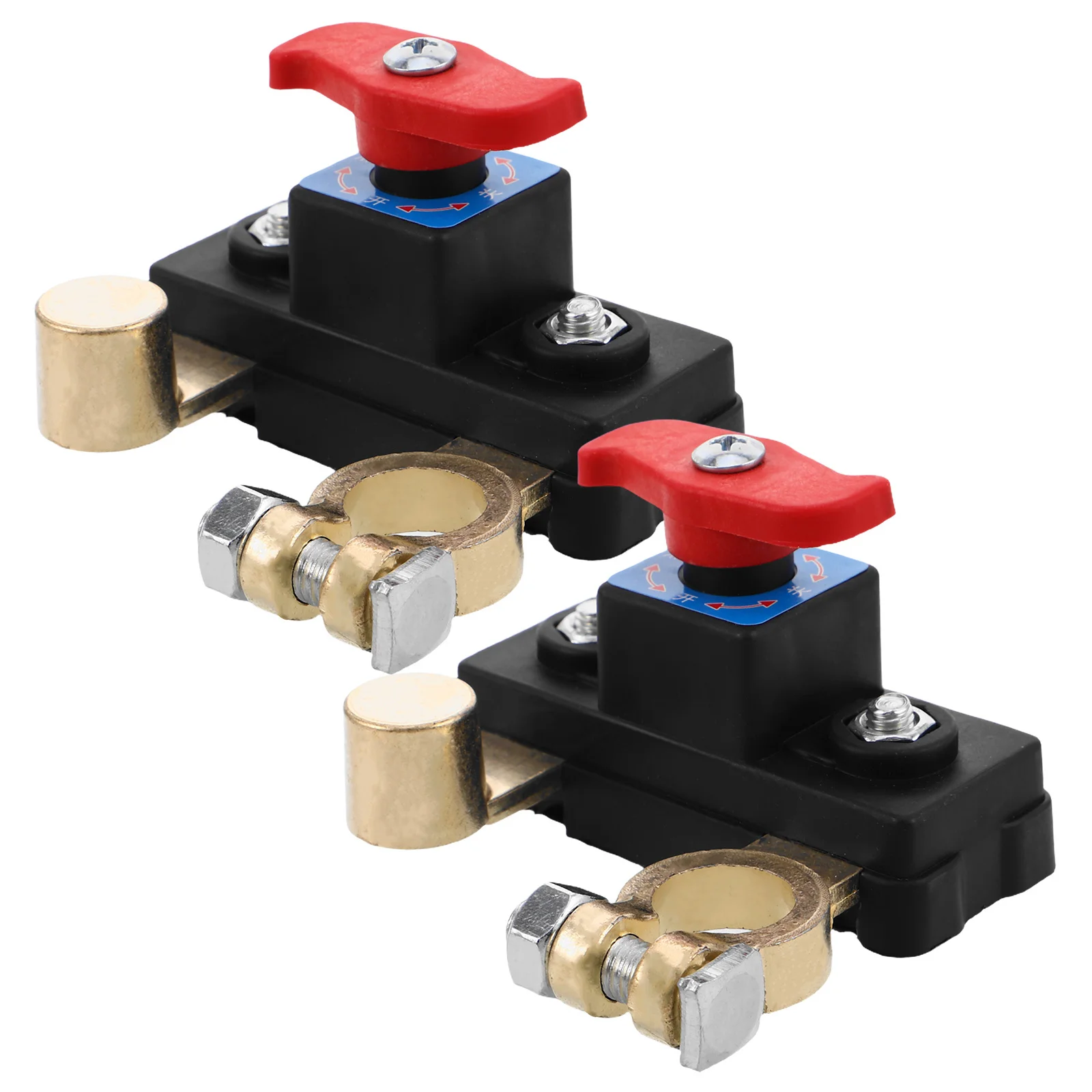 

2pcs Switch Disconnect Car Disconnect Switch Cut Off Terminal Clamp Anti-Leakage Isolator For Rv Truck Marine