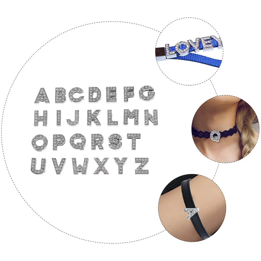 

26Pcs DIY Pendant Charms Set Bright Color Letter Accessories High Quality Alloy for Homemade Jewelry Decoration Craft Projects