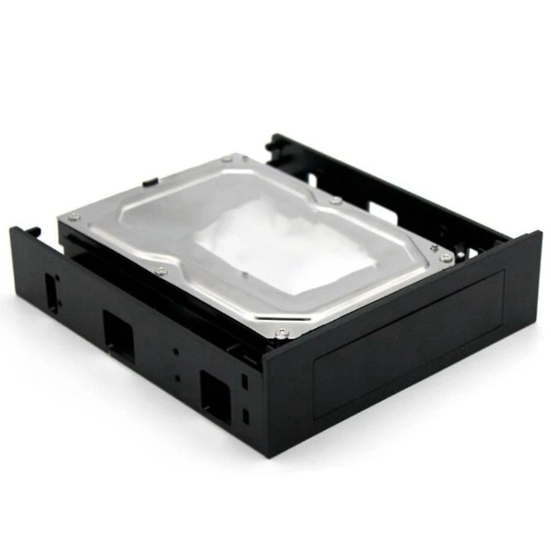 2X 5.25 Inch CD-ROM Space To 3.5 Inch 2.5 Inch SATA HDD Mobile Rack Bracket Enclosure Black For PC image 5