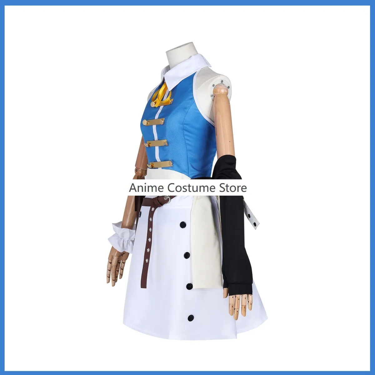 Disfraz de Anime Fairy Tail Lucy Heartfilia para mujer, peluca de tirador mágico, vestido de espalda abierta, traje de Carnaval de Halloween Kawaii Sexy