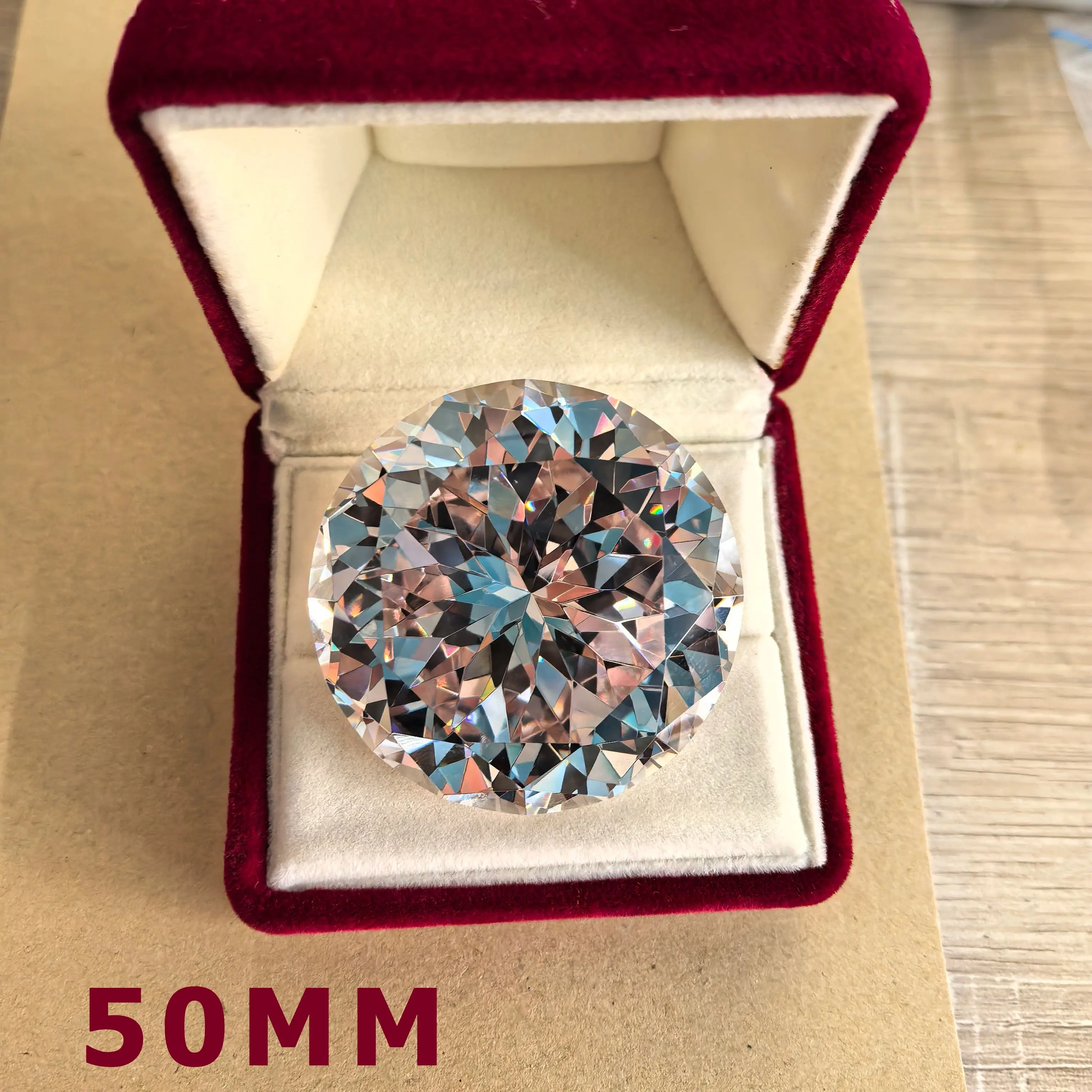 Big Size 50~100mm Clear Cubic Zirconia Large Diamond Simulant Brilliant Cut Loose Gemstones Unique Crystal CZ 50MM-100MM 1PCS