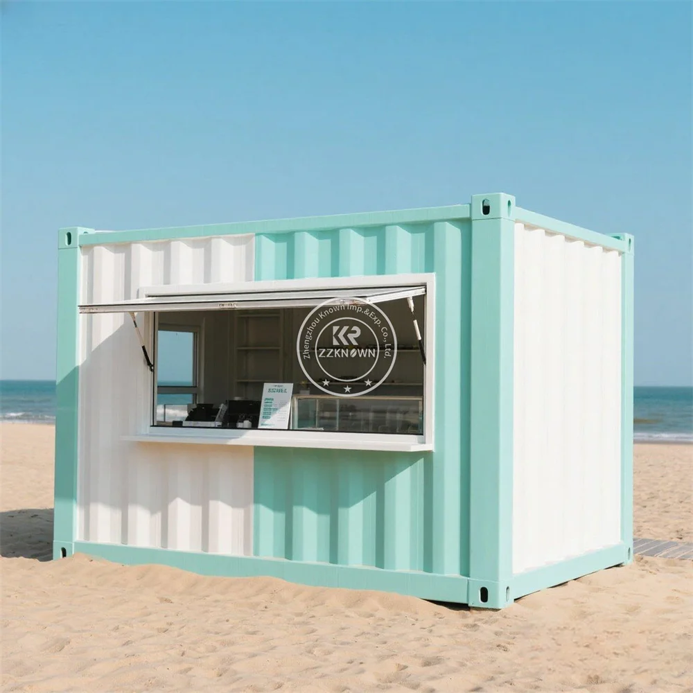 

Customized Coffee Bar Container Street Restaurant Full Kitchen Outdoor Coffee Pizza Shop Kiosk Prefabricated Restaurant