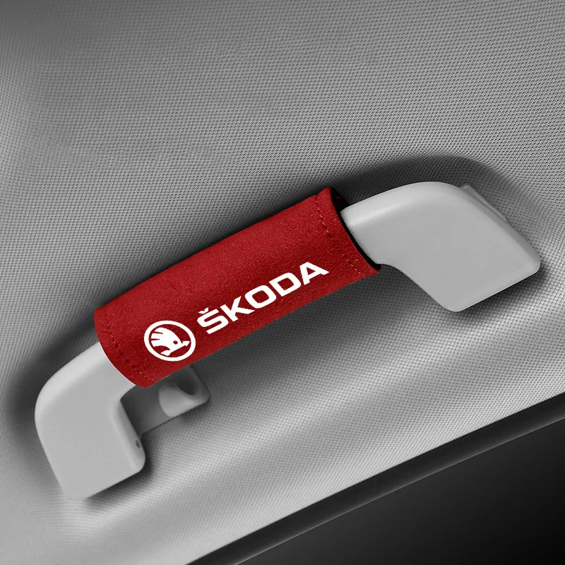 1pcs Car Interior Roof Handle Pull Protect Cover For Skoda Fabia Octavia A7 RS Superb Rapid Yeti Karoq Kodiaq Kamiq Accessories - view 4