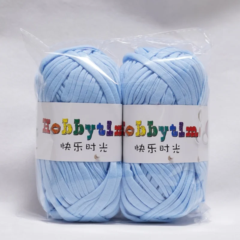 2PCS Colored High Elastic Cloth Strip Thread DIY Handmade Knitting Crochet Woven Handbag Blanket Doll Mat Slipper Basket Line
