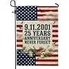 9/11 Memorial Never Forget Anniversary America Garden Flag 12x18 Inch llz