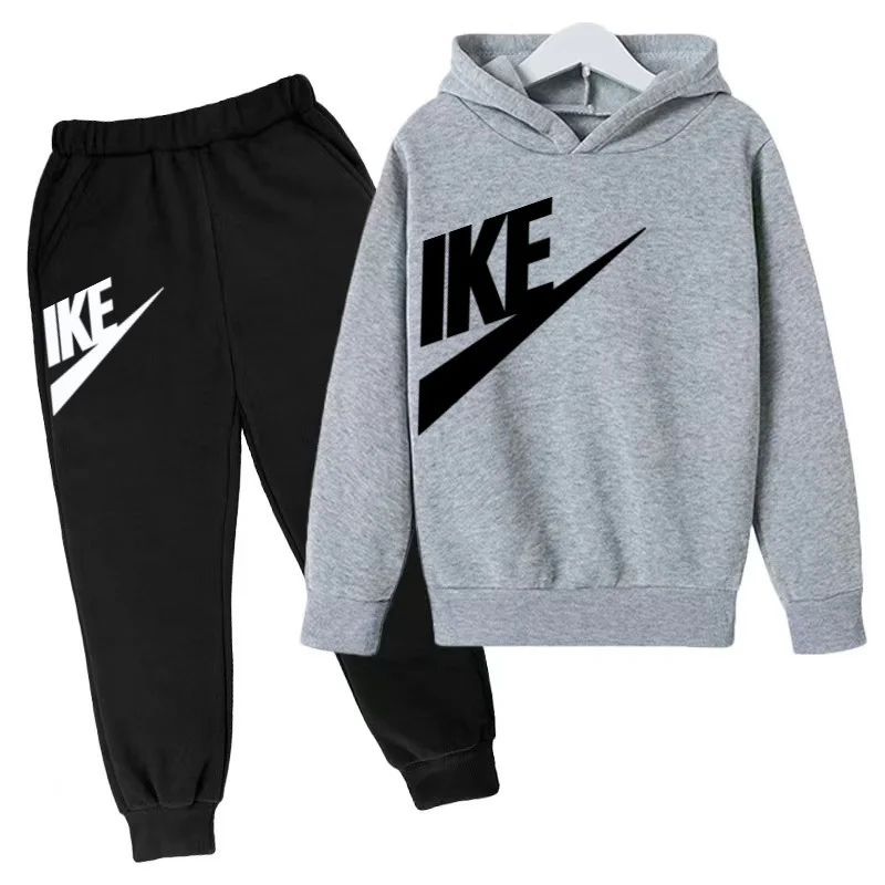 

Children Letter Hoodie Product Pretty Coat 3-12 Yrs Casual Sweatshirt+Pants Two-Piece Set Boys Girls Fashion Clothing Sports Set