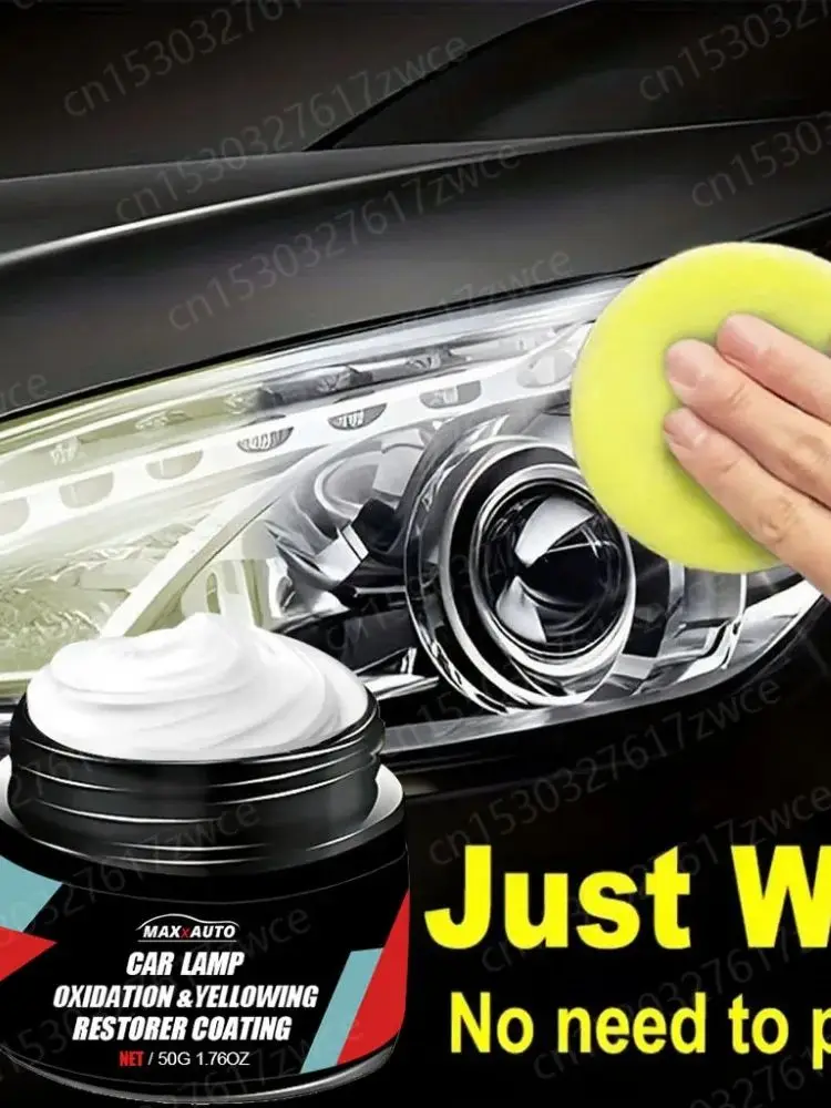 Kit de polissage de restauration de phares de voiture, dissolvant de rayures et pâte de réparation de nettoyant d'oxydation pour l'assemblage de phares