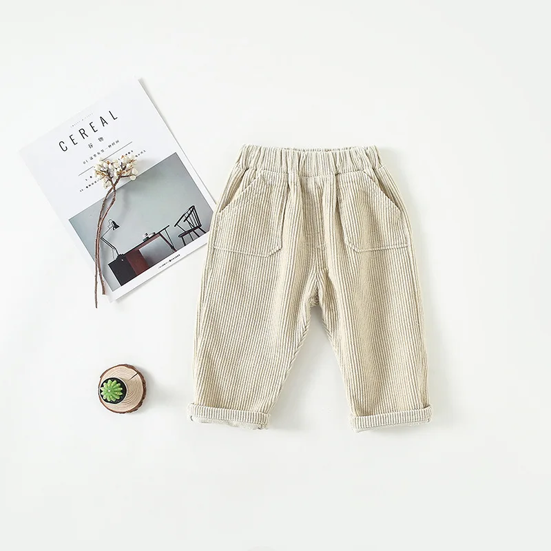 Kids Trousers Corduroy Boys Pants Solid Harem Pants Children Clothing Girls Warm Pants