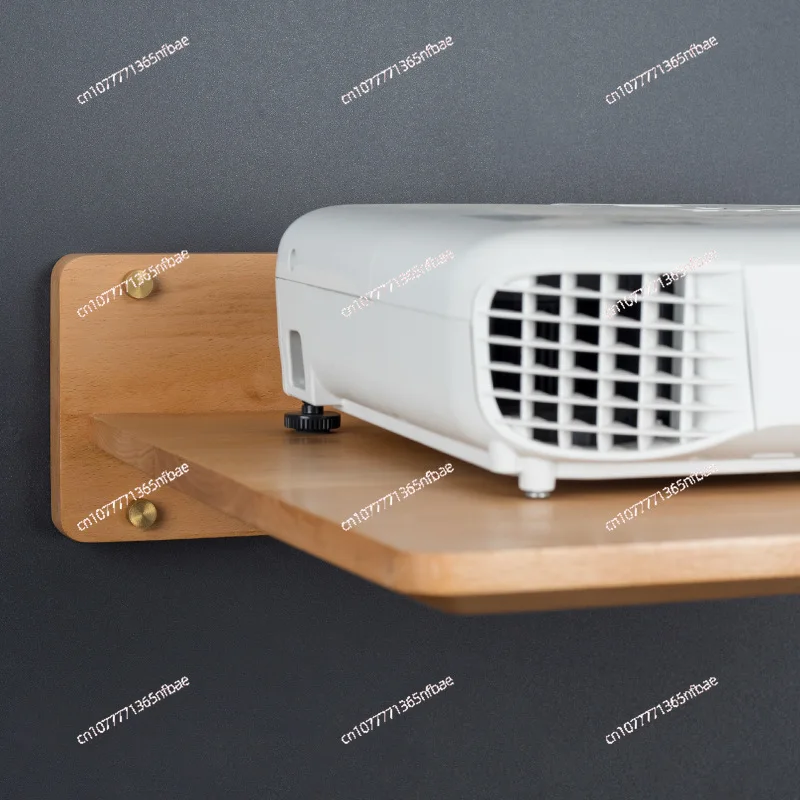 

Solid Black Walnut Projector Wall Mount - Speaker Router Storage Shelf