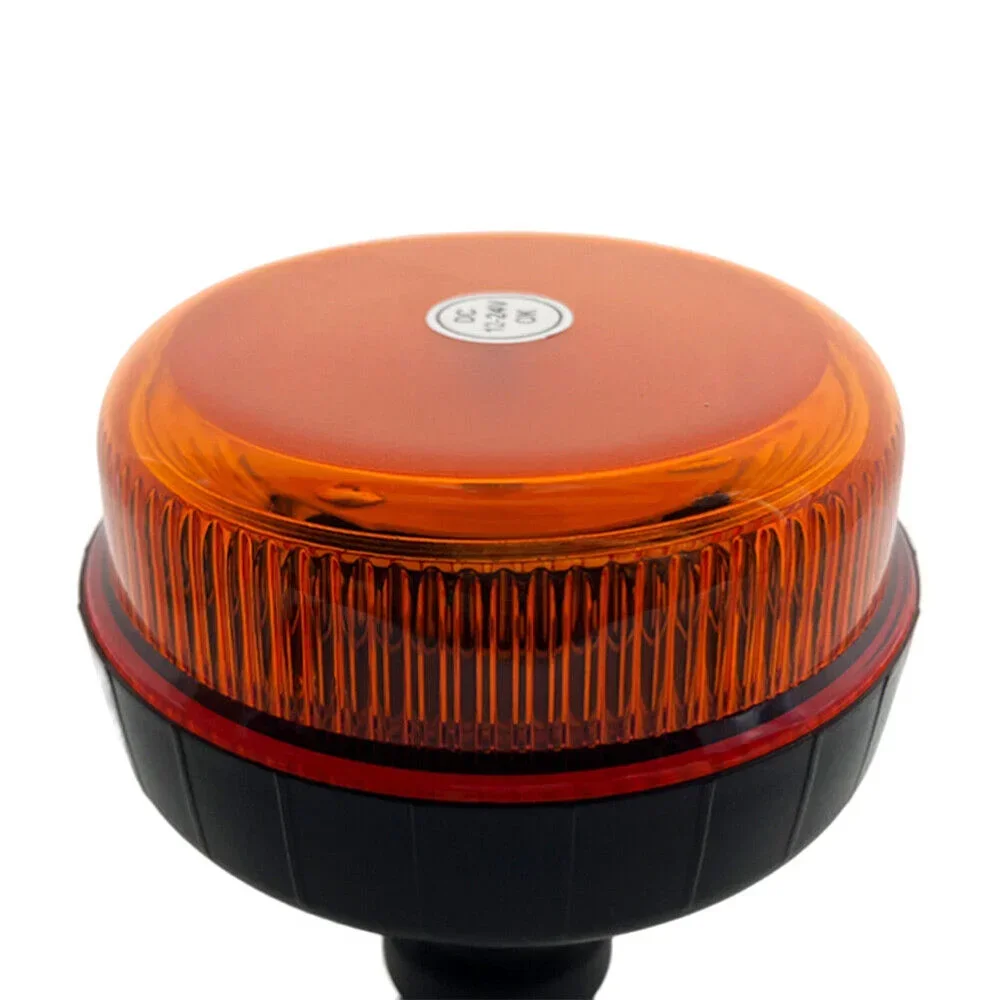 1/2pcs 12V 24V Amber Warning Emergency Strobe Light W/ Screws Flashing Beacon Rotating Police LED Car Truck Tractor Accessories
