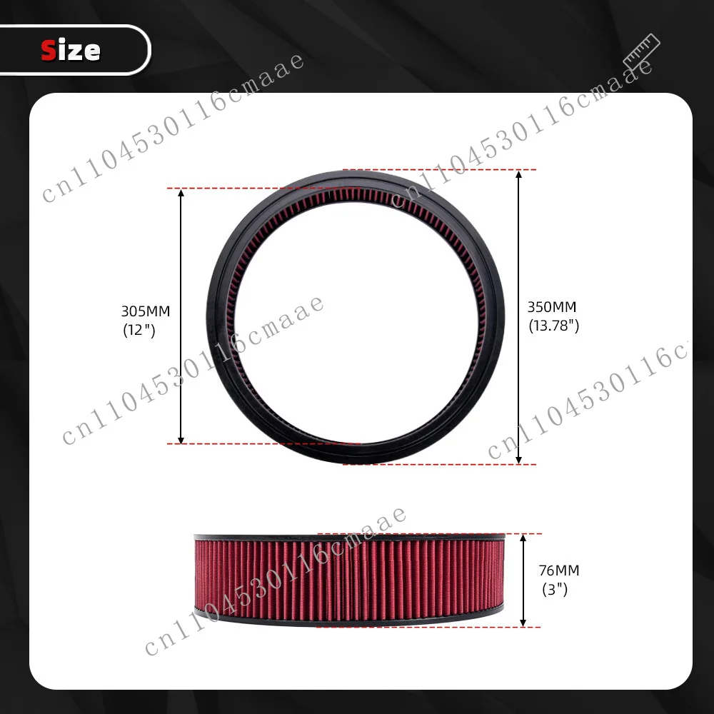 14-Inch round filter accessories can clean high-flow air purifier filter elements, car modification parts cross-border