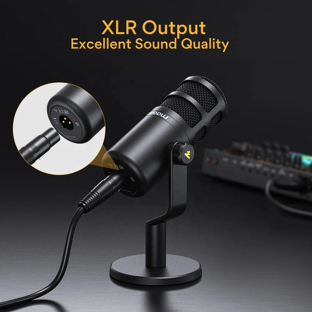Maono Vlog Live Gamer Microfono Condensador Sound Card Bm800 Condenser Studio Recording Microphone Podcast Gaming BM 800 Mic Set view 5