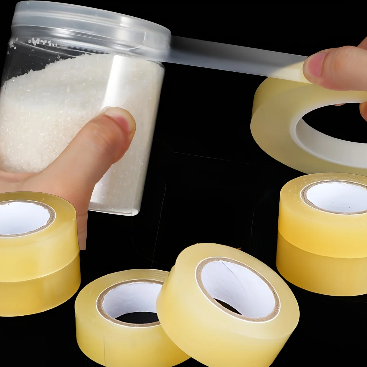 Heavy Duty Extra Long & Wide Sealing Tape for Cans, Strong Stretch, Easy Remove No Residue, Airtight Food Container