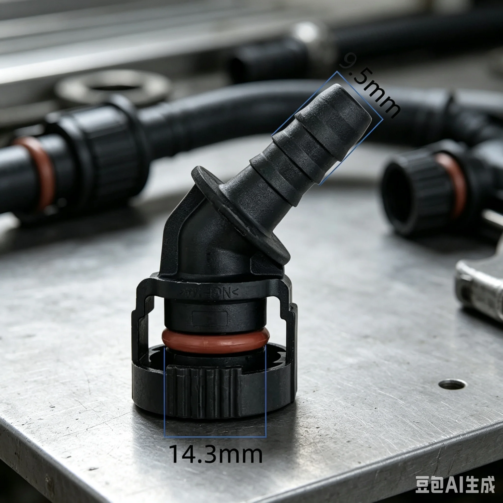 For Tight Engine Spaces Quick Connect Fitting Auto Plastic Connector Plastic Automotive Connector Fuel Inject Control