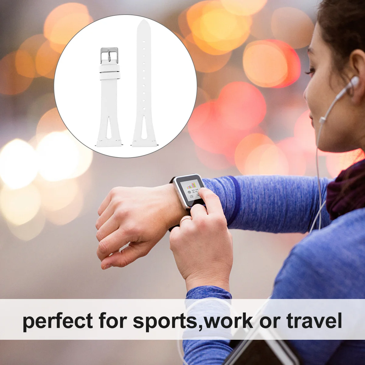 

Premium Watch Band Replacement Compatible 2 Durable Lightweight Sweat Resistant Fashion Wristband