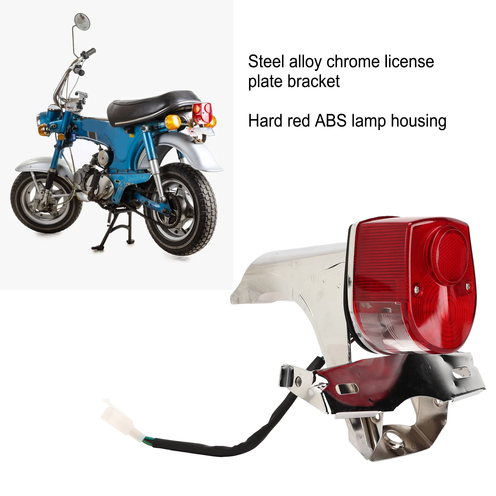 

Motorcycle Tail Light Plate Bracket Motorcycle Tail Light with License Plate 84701 098 000 Fit For DAX ST50 ST70 CT50 CT70 Trail