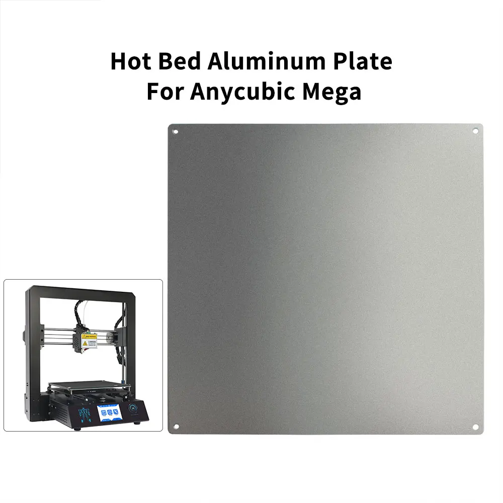 For Anycubic Vyper/Mega HeatBed Aluminum Build Plate Flat Aluminum Sheet DIY Thickness 3mm Hotbed Aluminum Plate 3D Printer Part