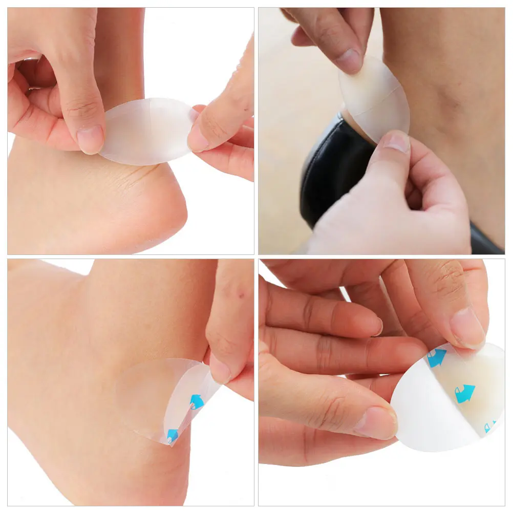 8 pçs anti desgaste gel adesivos de salto alto das mulheres dos homens almofadas de pé proteção respirável suor absorvente bolha géis ferramentas cuidados com os pés