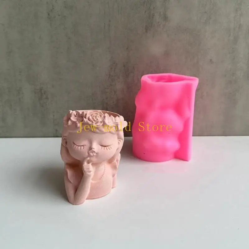 C71B Linda coronas Molde silicona maceta membrillo flor flor Molde resina Diy