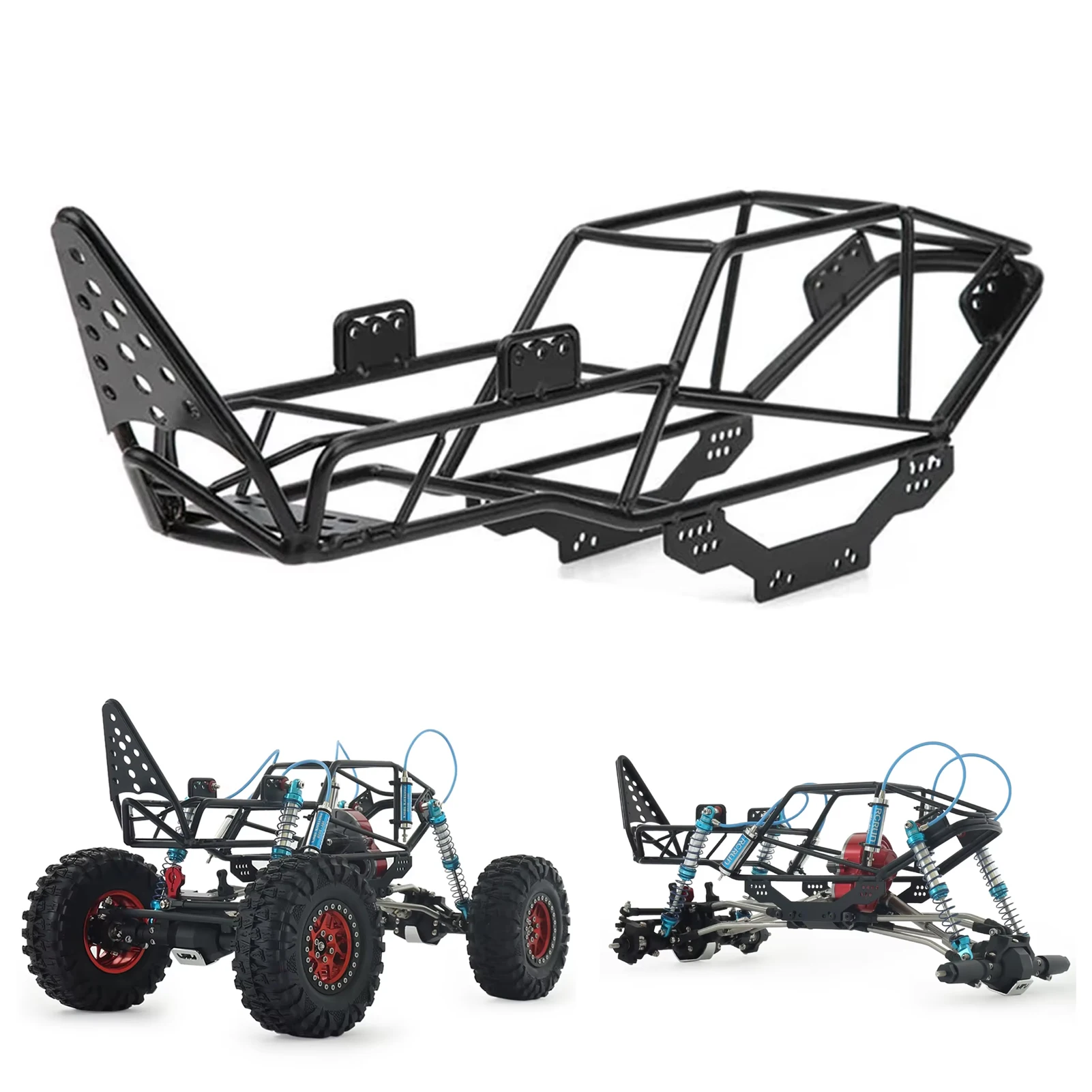 

Металлическая каркасная грузовик 1/10, полная трубчатая рама для осевого металлического шасси SCX10, каркас для кузова, 1/10, детали для обновления гусеничного радиоуправляемого автомобиля