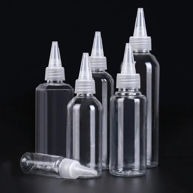 5Pcs 5/10/20/30/50/60/80/100/120/150/200/250ML Plastic Squeeze Dropper Bottles Clear Sharp-mouth Bottle Ink Glue Empty Container