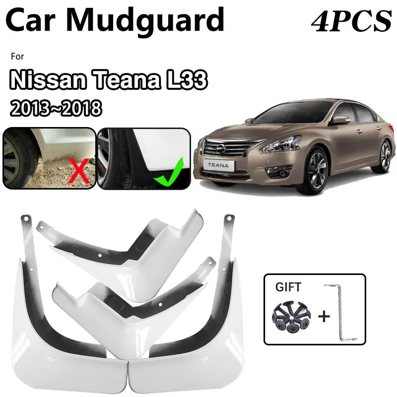 

Car Fender For Nissan Teana L33 Accessories 2013 2014 2015 2016~2018 Front MudFlap Baking Paint Mudguards Mud Guards Splash Flap