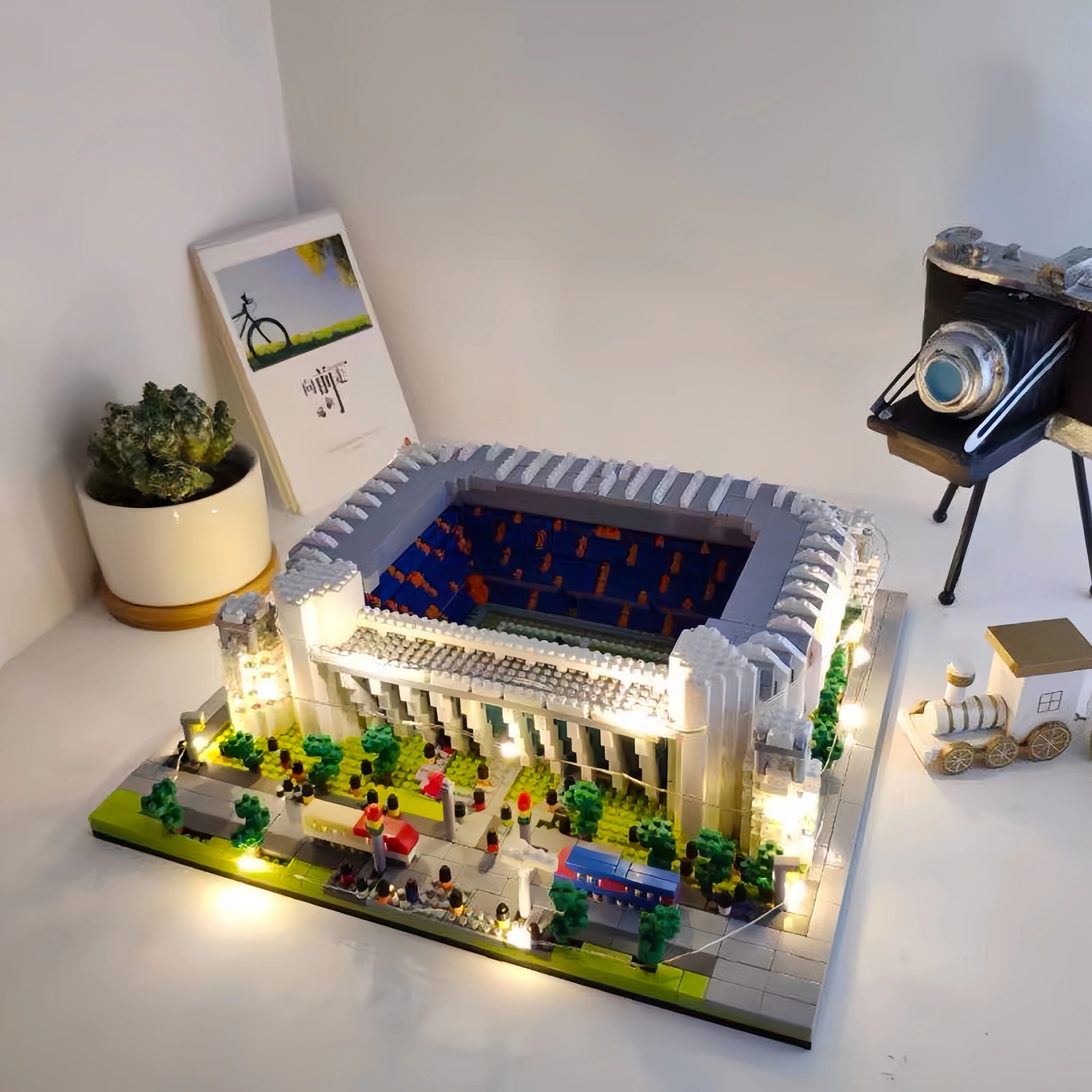 German Stadium DIY Building Blocks Set: Realistic 3D Model, - Perfect for Sports Fans, Home Decor and Gifting