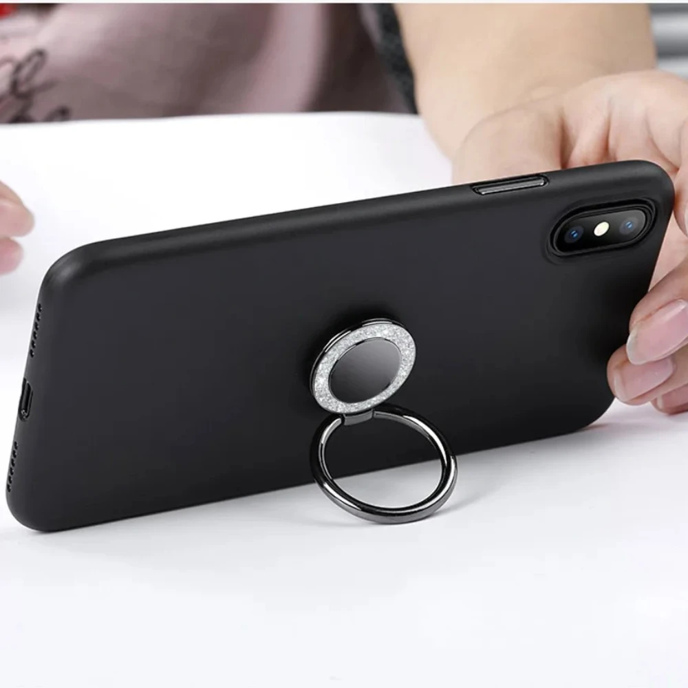 

New Luxury Metal Ring Stand Bracket Metal Holder Dock Universal Finger Ring Holder for IPhone 16 Samsung Note 10 Cellphone Decor