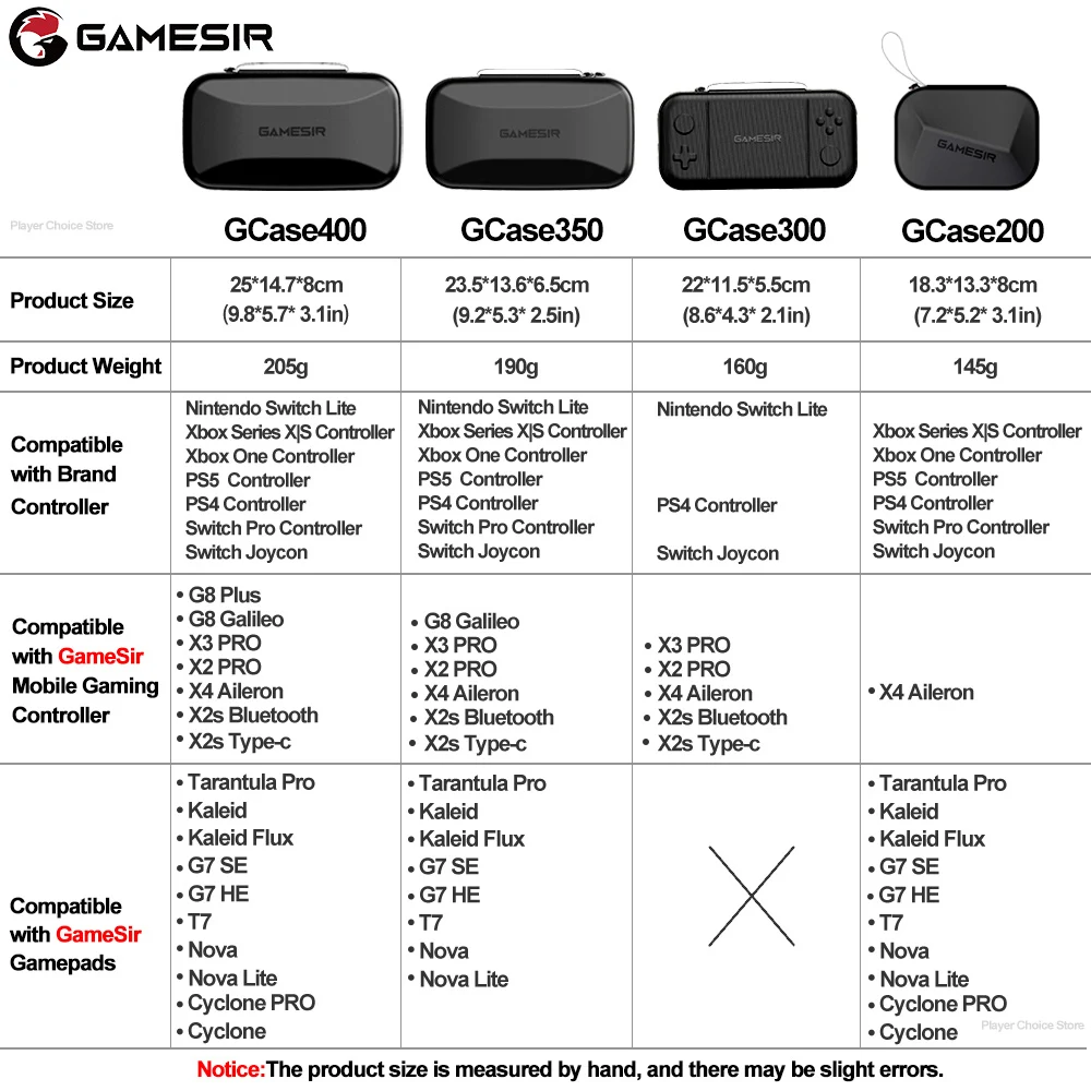 GameSir G8 Galileo G8 Plus Carrying Case for Kaleid Flux G7SE Xbox Series/One PS5 PS4 PS3 Nintendo Switch Joycon Controller Bag