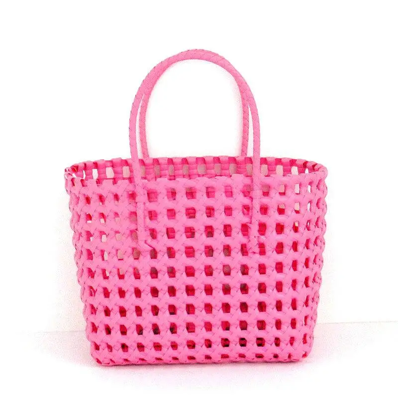 

Плетеная вручную ажурная пляжная сумка-корзина, популярная портативная сумка для покупок из ПЭ-материала, новая модель из материкового Китая, прочная, вместительная...