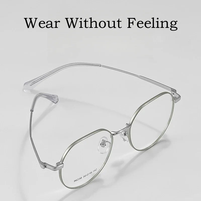 OLLYMURS Ovel خفيفة للغاية موضة وصفات مخصصة قصر النظر نظارات ريترو صغيرة الوجه سبيكة النظارات البصرية إطار النساء النظارات
