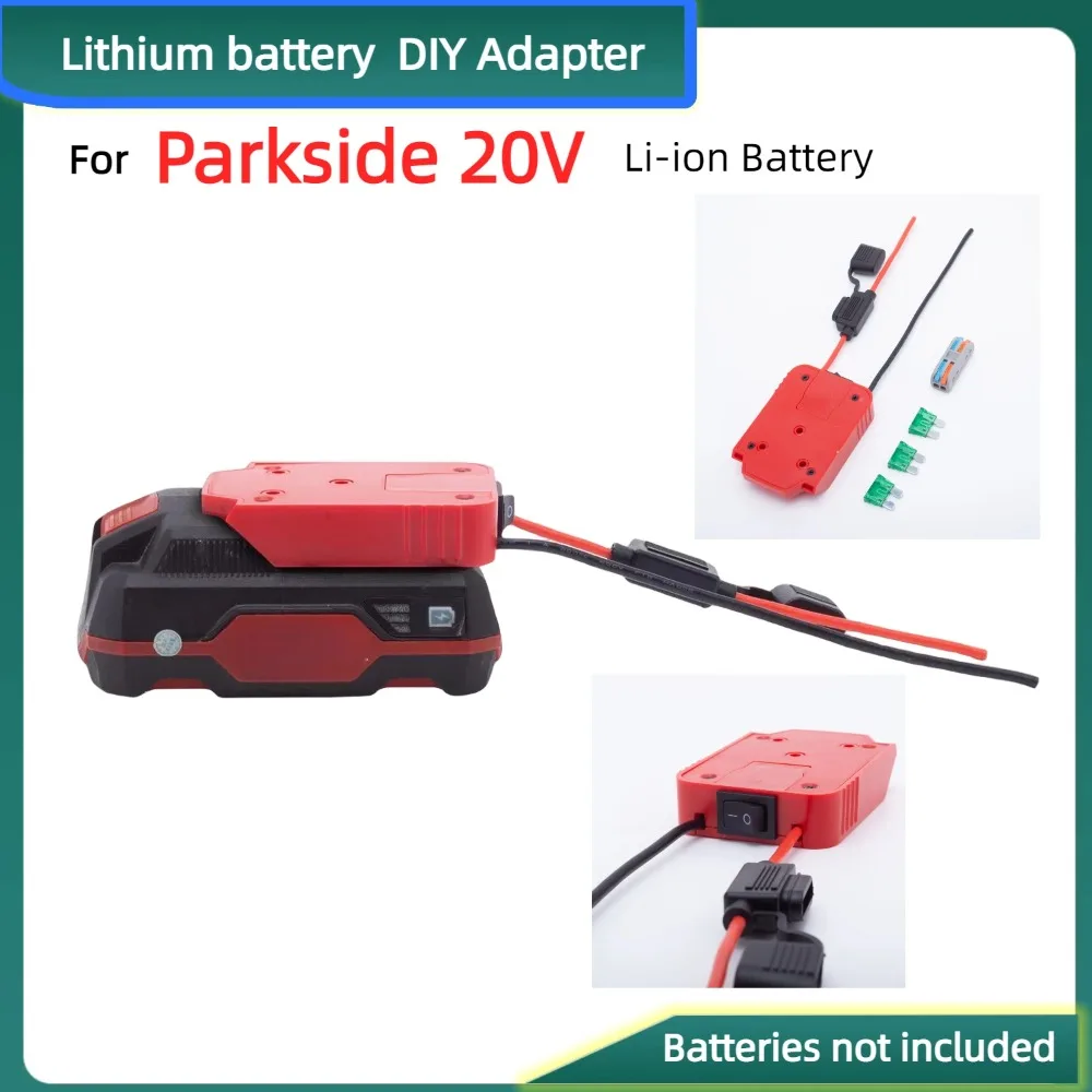 محول عجلة الطاقة 14 AWG، لـ Parkside X20V Li على تحويل البطارية إلى محول إمداد الطاقة لإخراج موصل DIY