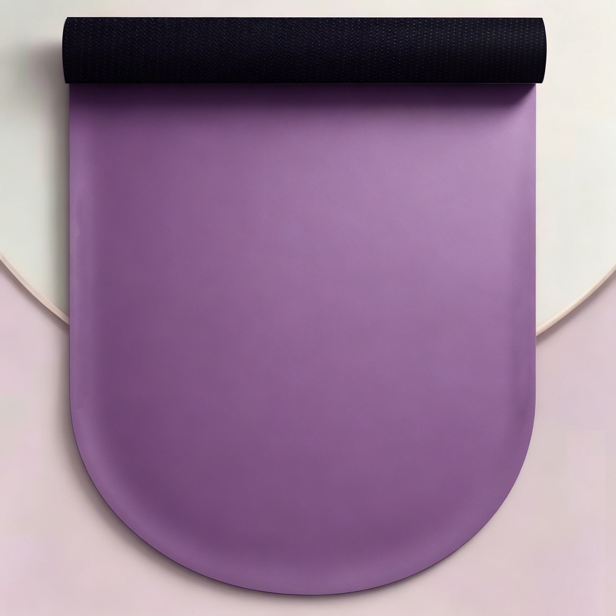 Oval PU 5mm Yoga Mat Eco-Friendly Professional Workout Mat Sound Insulation Shock Absorption Anti-Slip Water Absorbent Surface