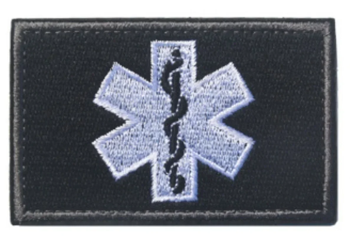 MEDIC Medical Emergency Armband Embroidered Reflective Fabric Hook and Loop EMT Rescue Sign Patches for Clothes Backpack Sticker