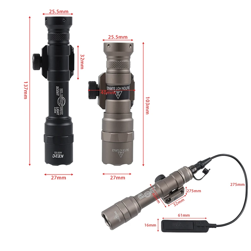 Surefire Scout M300B/C M600B/C linterna táctica 20mm Picatinny - imagen 4