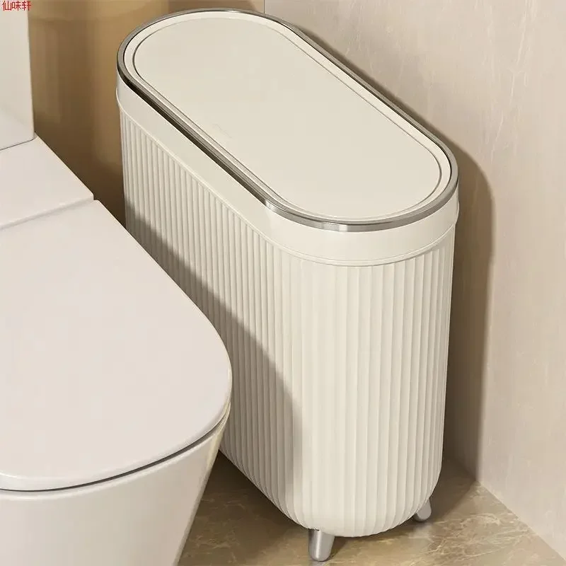 Prullenbak voor Badkamer met Deksel Vuilnisbak Waterdichte Keuken Kamer Afvalbakken Prullenbak Grote Capaciteit Vuilnisbak 12L