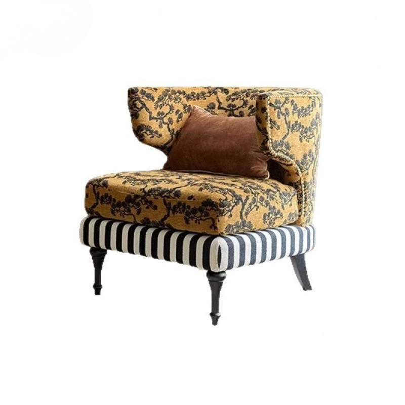 Chinese retro wrap chair Chinese antique living room small apartment solid wood lazy sofa chair B & B hotel single recliner