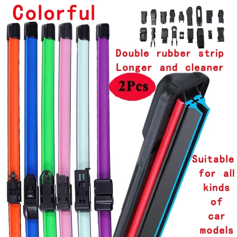 For Lada Vesta 2015~2022 Front Frameless Wiper Blades Rubber Strip Refill Windshield Windscreen Window Accessories U J Hook