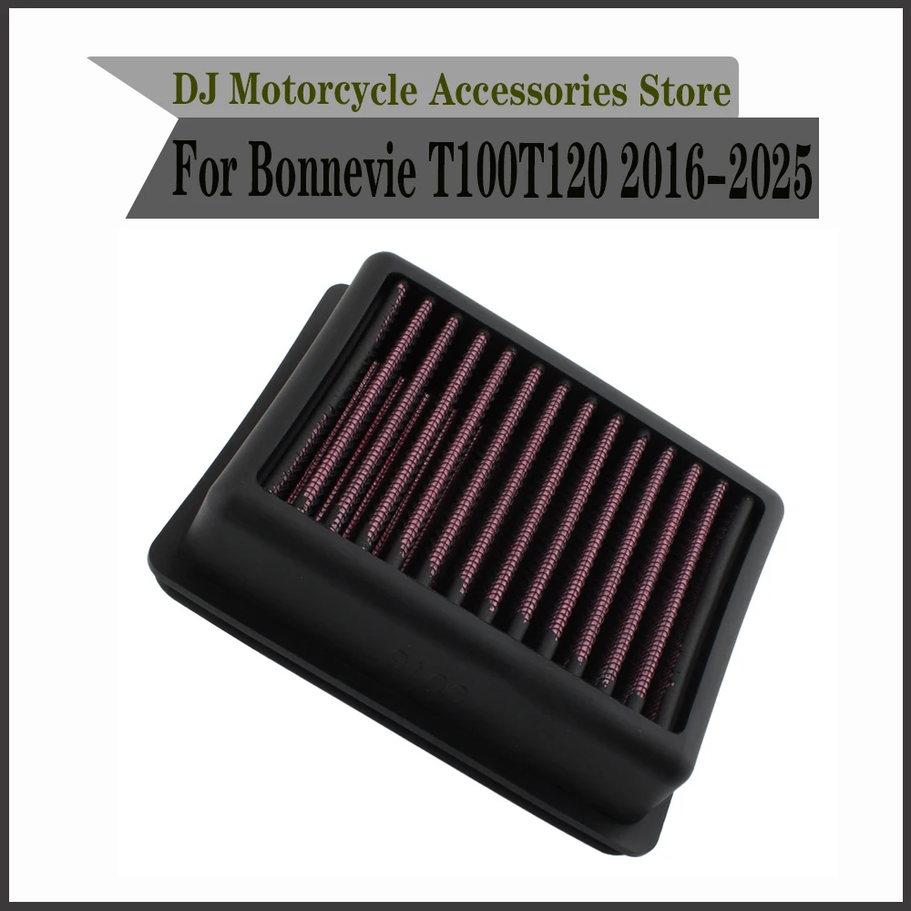 

High Flow Air Filter For Triumph Bonneville T100 T120 2016-2025 Motorcycle Air Cleaner Intake Filter Element Replacement Parts