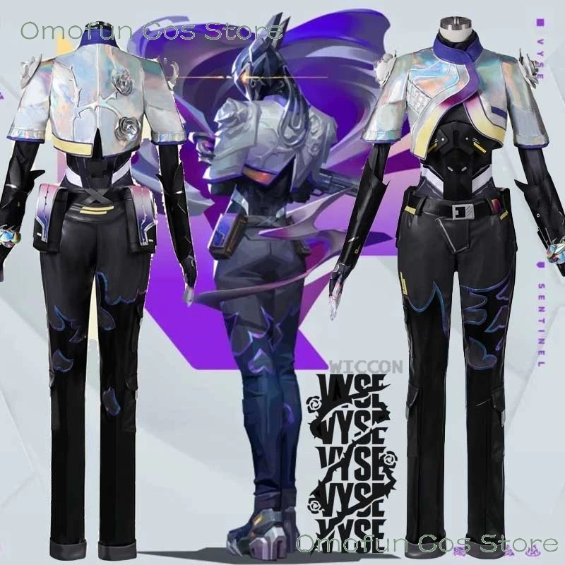 Game Valorant VYSE Cosplay Costume Suits Power Girls Outfit Adult Men Women Roleplay Agent Outfits Pants Halloween Party