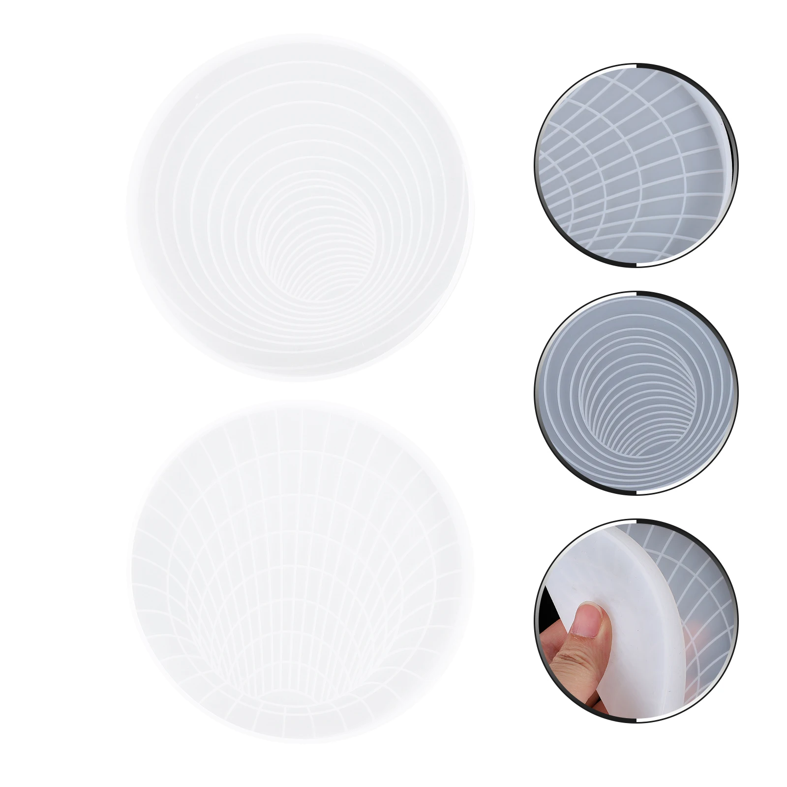 

2pcs Round Shape Coaster Diy Cup Mat Tool Crystal Epoxy Mold For Home Decoration Craft Silicone Mold For Cup Pad Making Durable