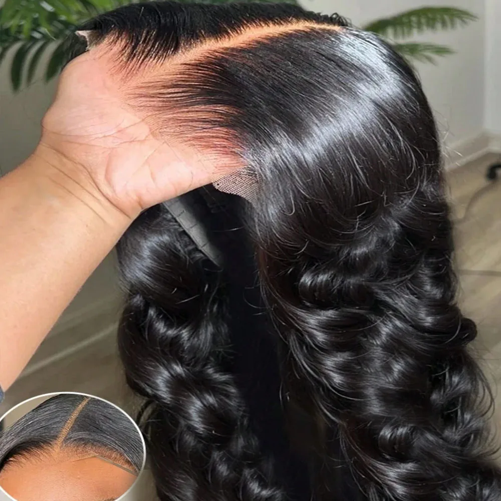 

Парик с прозрачной кружевной лентой 13x4, имитирующий водную волну, плотность 250%, 100% натуральные человеческие волосы, черный, парик с кружевной лентой 13x6, 20/42 дюйма