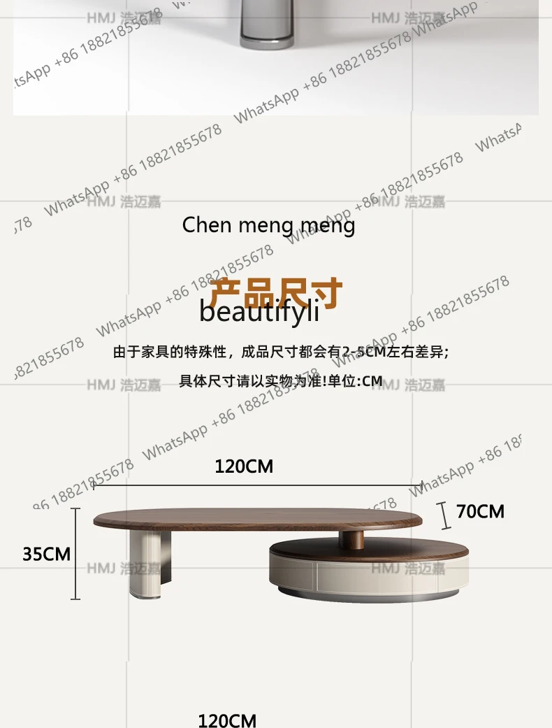 โต๊ะน้ำชาแบบยืดหดได้ สไตล์มินิมอล ย้อนยุค สำหรับห้องนั่งเล่นในบ้าน อพาร์ทเมนต์ขนาดเล็ก ไม้วอลนัท หรูหราเบาๆ สไตล์เรโทร