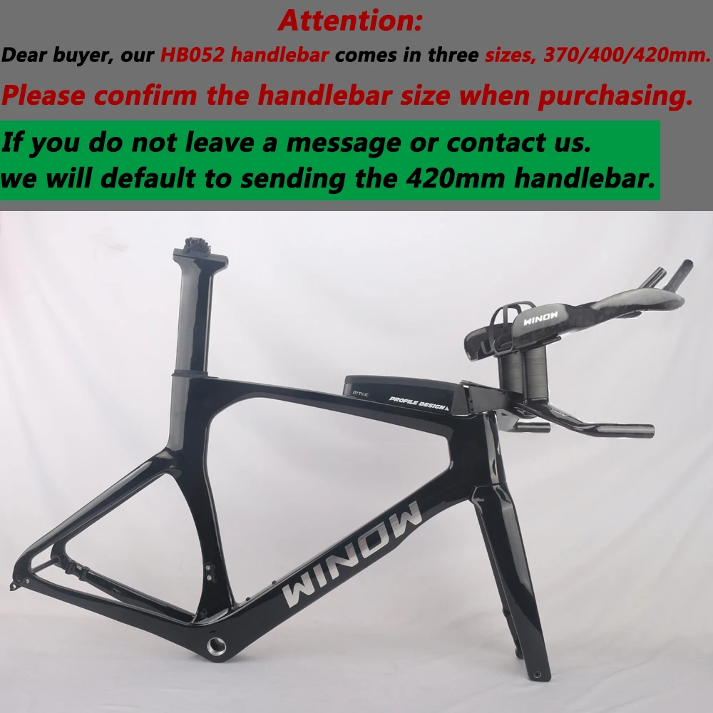 Carbon TT Frame Chinese Triathlon Bike Frameset Disc Time Trial Bike Frames With New TT Handlebar HB052&Tool Box Di2
