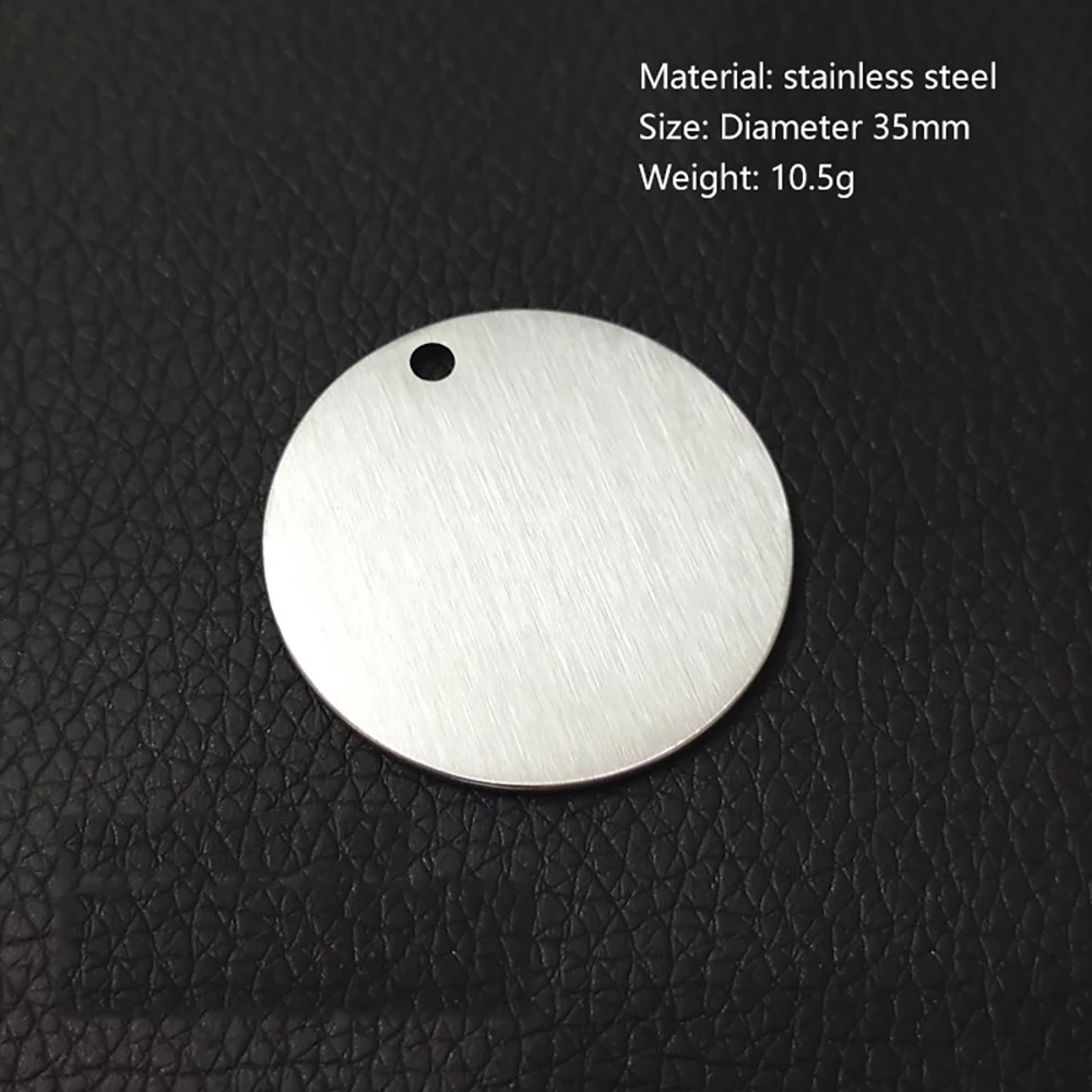 30pcs Brushed Stainless Steel Blank Tags for Laser Lettering,Engraving Stainless Steel Keychain/DIY Pendant/Pet Tag/Necklace Tag