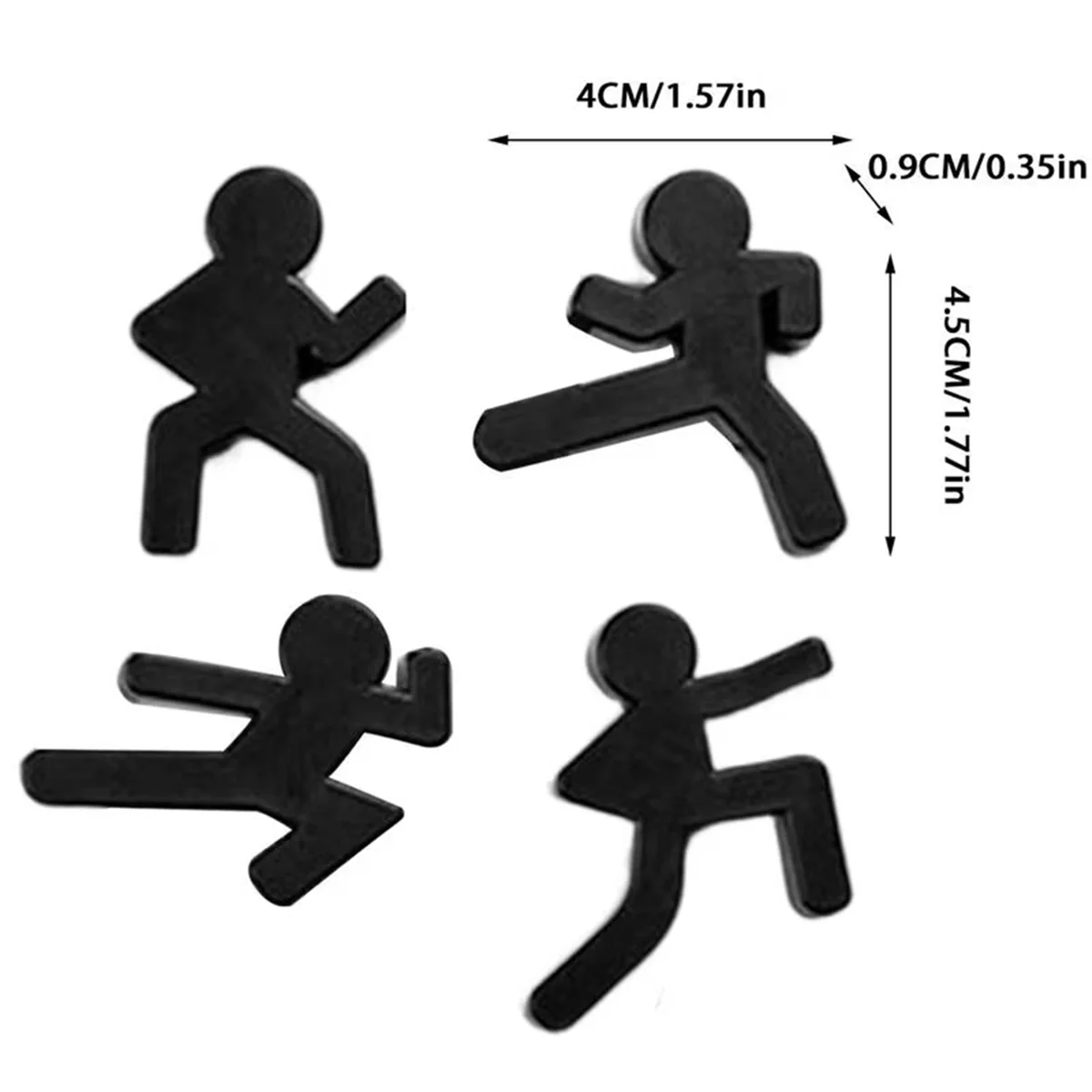 مغناطيس ABJZ Stickman 4 قطع مغناطيس ديكور Stickman ديكور مغناطيسي رائع للمنزل للاستخدام الشخصي وإكسسوارات المطبخ