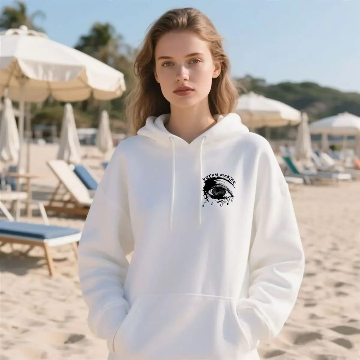 

Новая толстовка с капюшоном из Европы и Америки свободная, универсальная, повседневная и модная. Женская толстовка с капюшоном It Is A