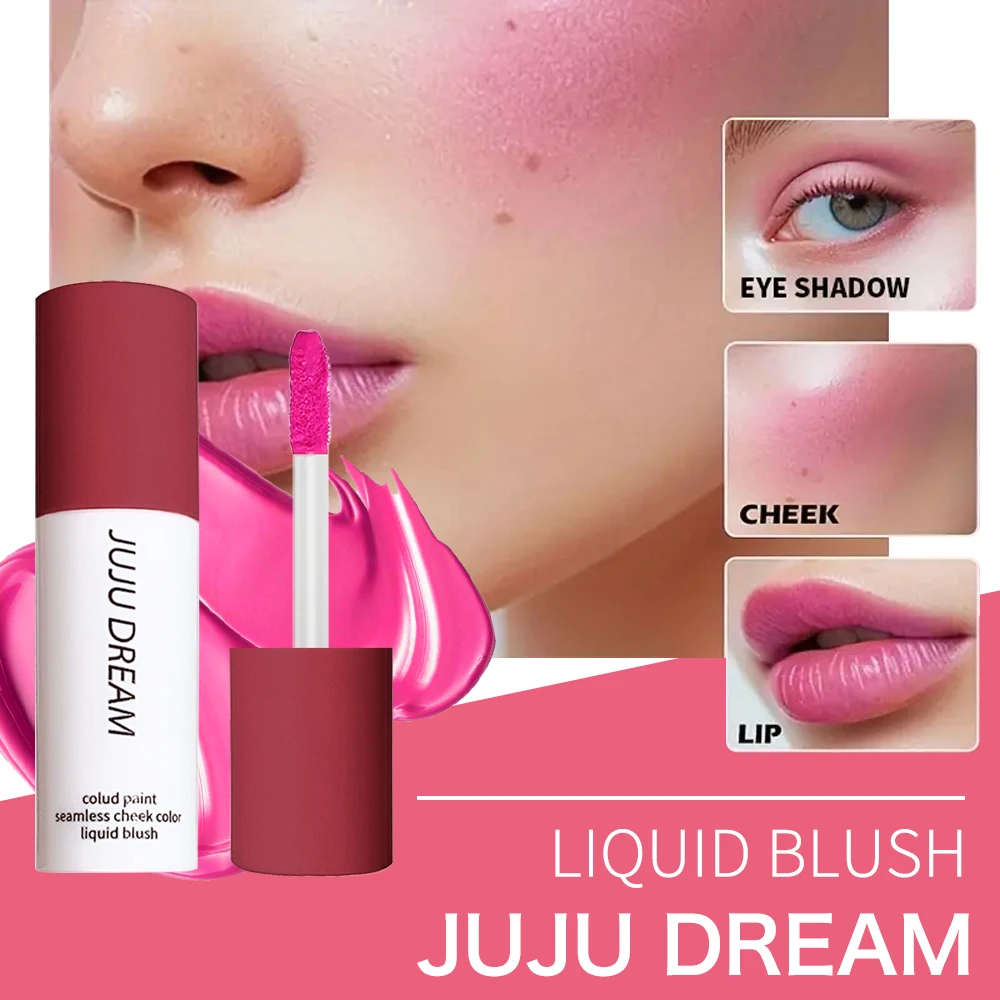 6色マットリキッドブラッシュ、頬・目・唇に多用途に使える、ウォータープルーフで長持ち、スポンジヘッドで簡単に塗れる、ユニセックスメイク