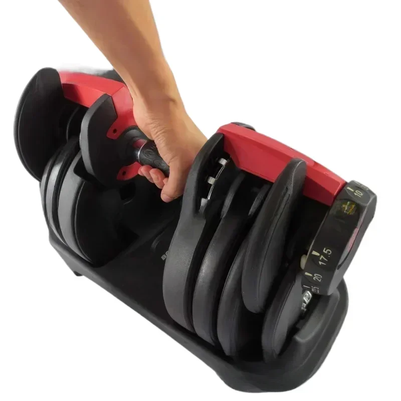 

552 Quick Adjustable Fitness Intelligent Combination Silicon Steel Coated Dumbbell Stool 24Kg