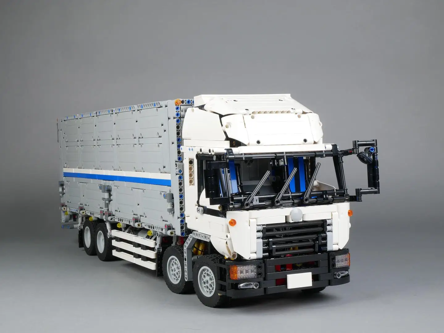 MOC- โมเดลรถบรรทุก, สถาปัตยกรรมรถยนต์คลาสสิก, เทคโนโลยีชิ้นส่วน 4128,บล็อกโครงสร้างปีก, ของเล่นเด็กผู้ชาย, ของขวัญคริสต์มาส
